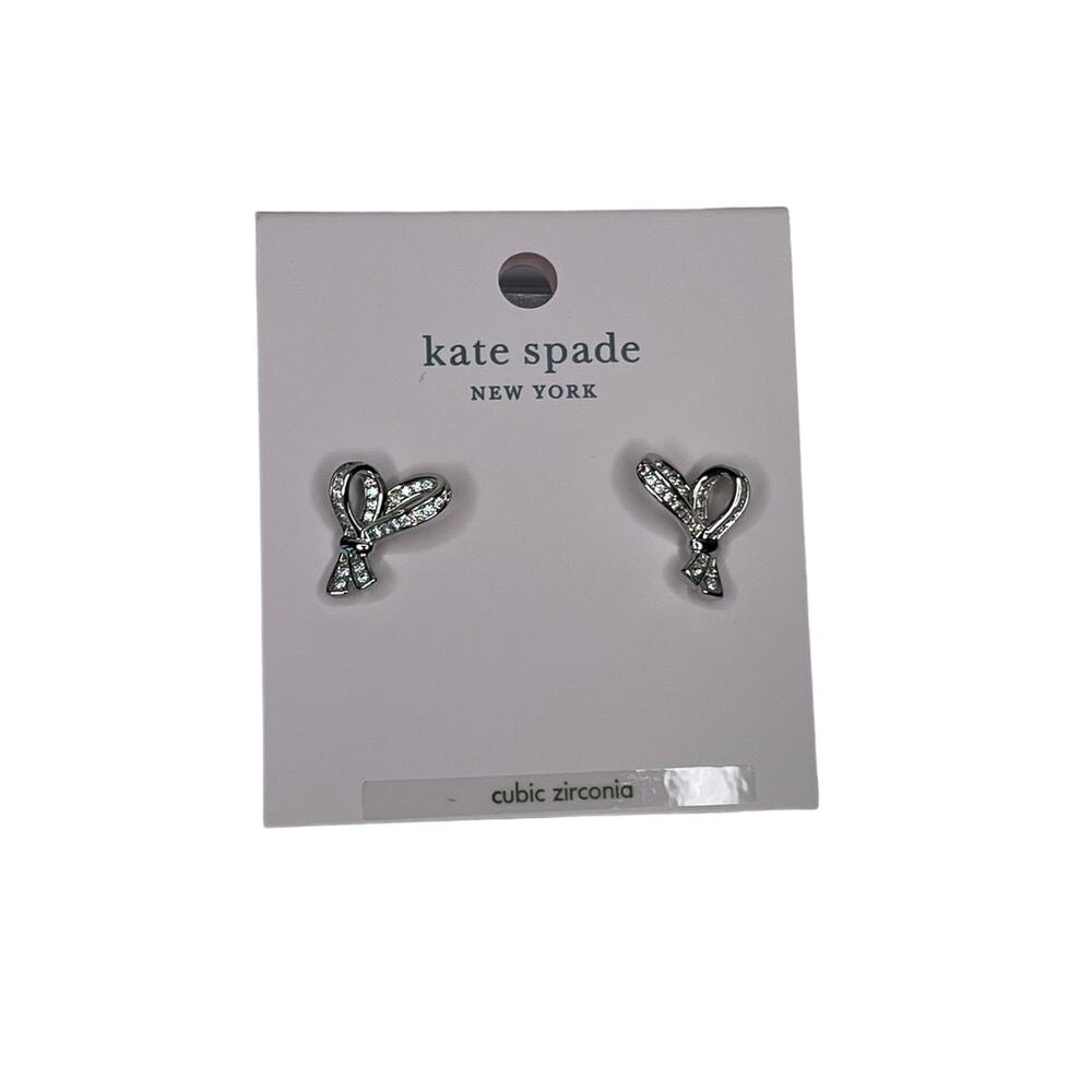 Kate Spade All Tied Up Pave Studs Earrings